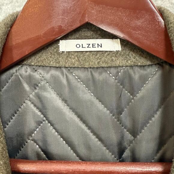 Olzen Heritage 100% Cashmere Coat Size M Lined Luxury Old Money Elevated Basic - Picture 6 of 16